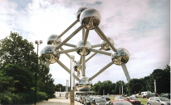 Павильон Атомиум в Брюсселе, 1958 год